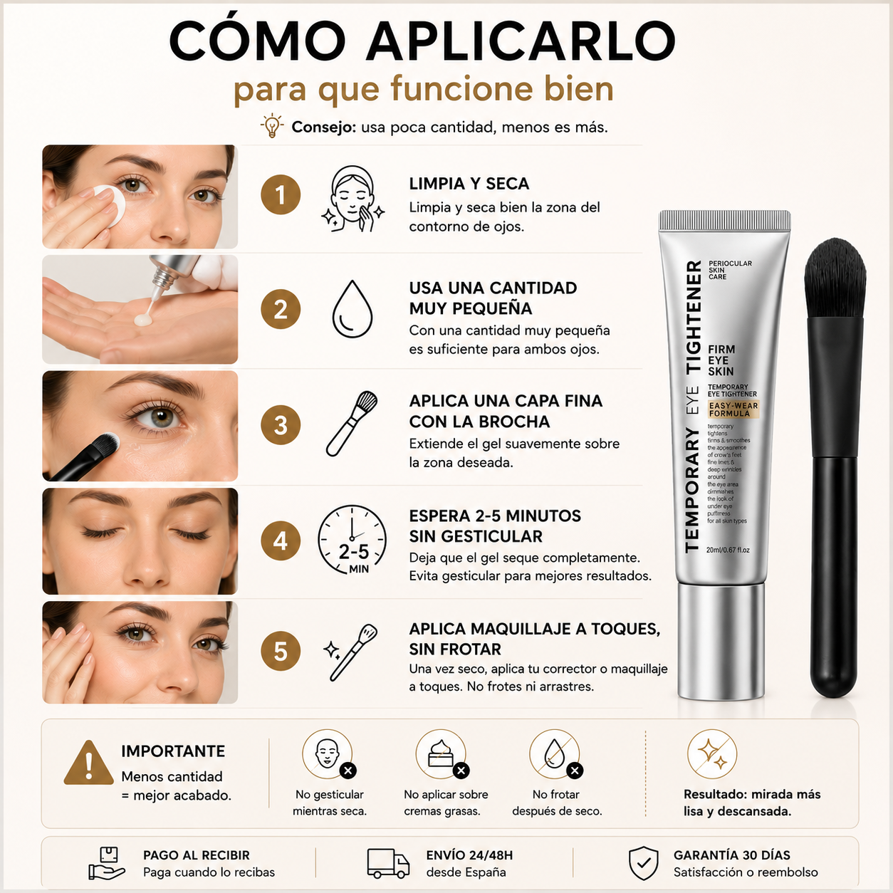 Crema Tensora de contorno de ojos