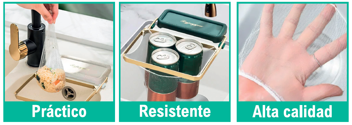 100 Bolsas para Filtro de Cocina